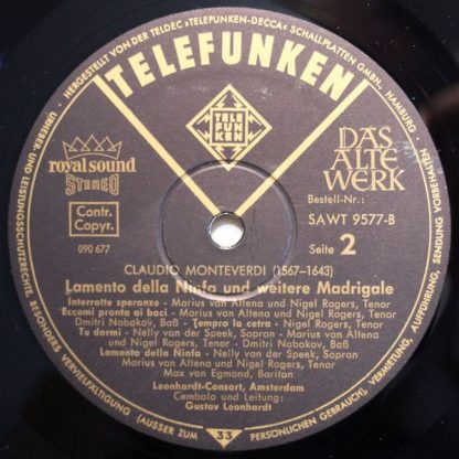 Telefunken SAWT 9577-B - Il Combattimento Di Tancredi E Clorinda - Image 3