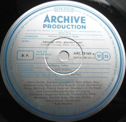 Archiv Production ARC 73 162 - "Schweigt Stille, Plaudert Nicht" - Image 8