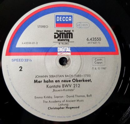 DECCA 6.43550 AZ (417 621-1) - Coffee Cantata, BWV 211 / Peasant - Image 2