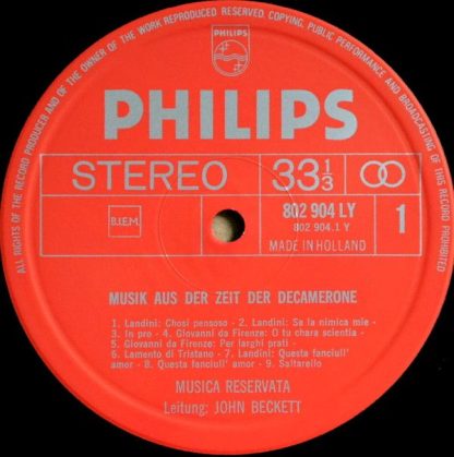 Philips 802 904 LY - Musik Aus Der Zeit Von Boccaccios Decameron - Image 3