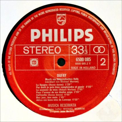 Philips 6500 085 - Musik Am Hofe Von Burgund - Image 4