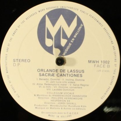 Musique en Wallonie MWH 1002 - Orlandi Lassi Sacrae Cantiones - Image 5
