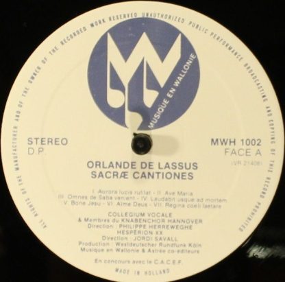 Musique en Wallonie MWH 1002 - Orlandi Lassi Sacrae Cantiones - Image 6