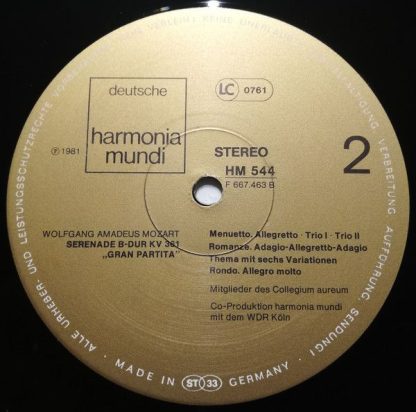 Deutsche Harmonia Mundi HM 544 - Serenade B-Dur KV 361 'Gran Par - Image 5