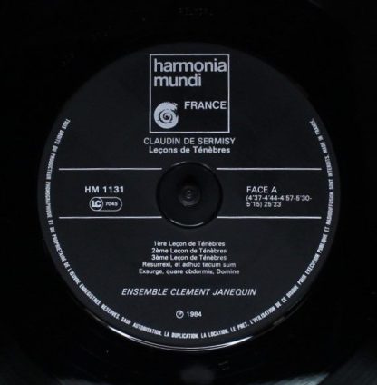 Harmonia Mundi HM 1131 - Leçons De Ténèbres - Motets - Image 4