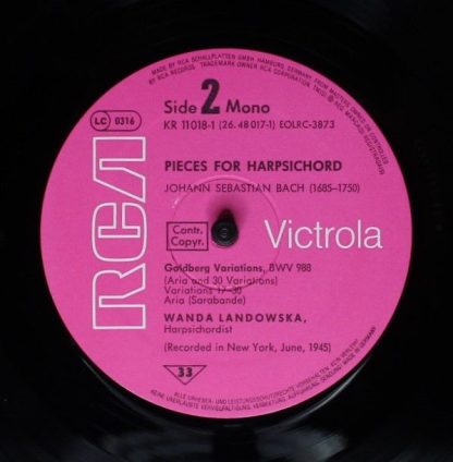 RCA Victrola KR 11018/1-2 - Werke Für Cembalo = Pieces For Harps - Image 6
