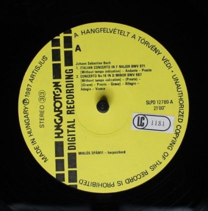 Hungaroton SLPD 12780 - Italian Concerto · Partia In B Minor · C - Image 3