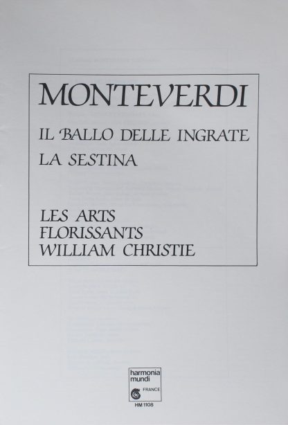 harmonia mundi France HM 1108 - Il Ballo Delle Ingrate - La Sest - Image 3