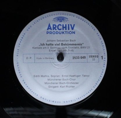 Archiv Produktion 2533 049 - Cantata BWV 21 "Ich Hatte Viel Bekü - Image 5