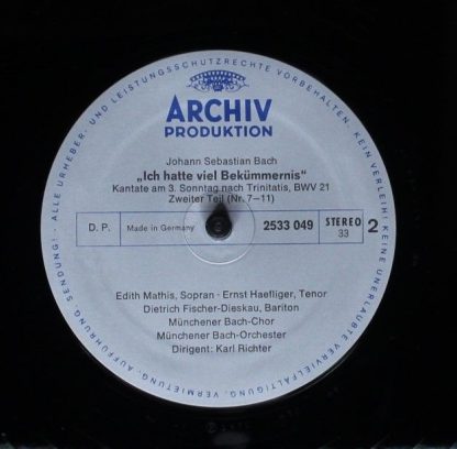 Archiv Produktion 2533 049 - Cantata BWV 21 "Ich Hatte Viel Bekü - Image 6