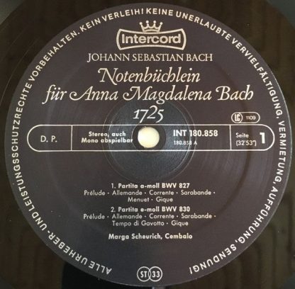Intercord INT 180.858 - Johann Sebastian Bach - Notenbüchlein fü - Image 5