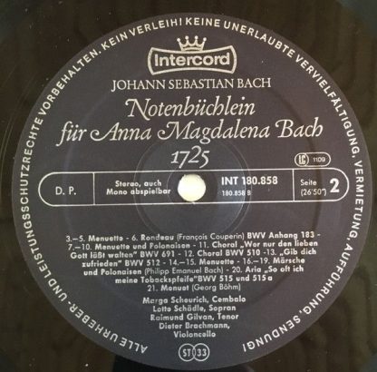 Intercord INT 180.858 - Johann Sebastian Bach - Notenbüchlein fü - Image 6