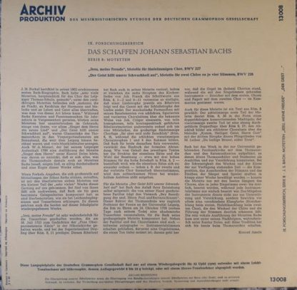 Archiv Produktion 13 008 - Jesu, Meine Freude / Der Geist Hilft - Image 2