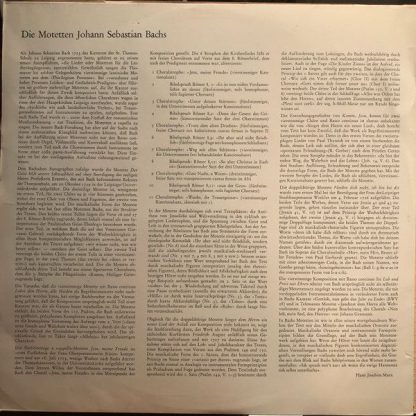 Harmonia Mundi HMS 30862/63 - Singet Dem Herrn - Sieben Motetten - Image 2