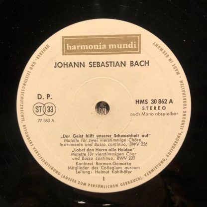 Harmonia Mundi HMS 30862/63 - Singet Dem Herrn - Sieben Motetten - Image 5