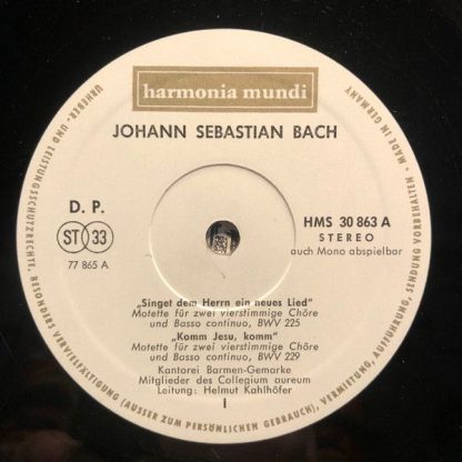 Harmonia Mundi HMS 30862/63 - Singet Dem Herrn - Sieben Motetten - Image 6