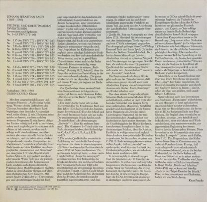 CBS 61 601 - Die Zwei- Und Dreistimmigen Inventionen: Inventione - Image 2