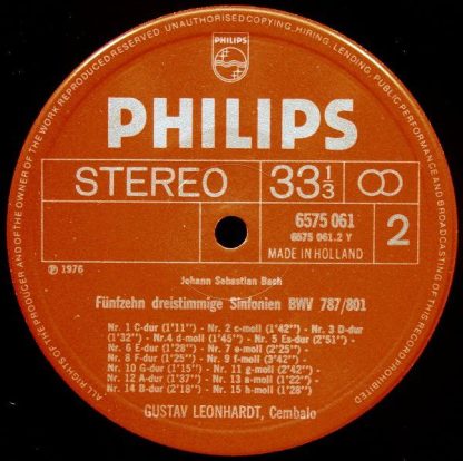 Philips 6575 061 - Inventionen • Sinfonien - BWV 772-801 - Gesam - Image 4