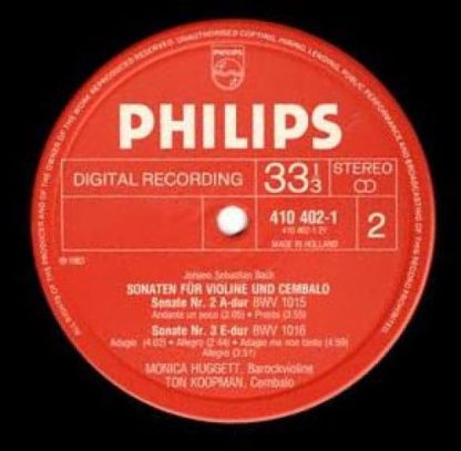 Philips 410 401-1 - 6 Violin Sonatas - Image 4