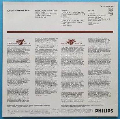 Philips 9502 016 - Concerti Per Violino BWV 1041-1043 - Image 2