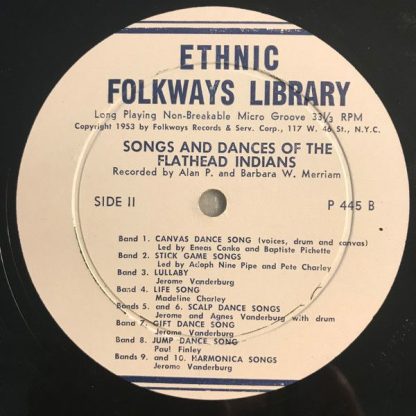 Folkways Records P 445 - Songs And Dances Of The Flathead Indian - Image 3