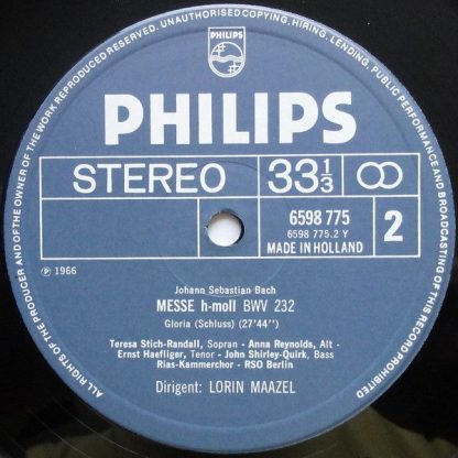 Philips 6747 438 - Hohe Messe H-moll, BWV 232 - Image 4