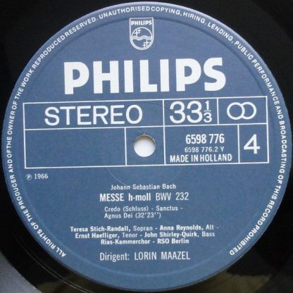 Philips 6747 438 - Hohe Messe H-moll, BWV 232 - Image 6