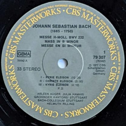 CBS Masterworks 79307 - Messe In H-Moll - Mass In B Minor - Mess - Image 5