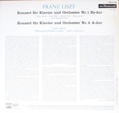 EMI Electrola SME 91 139 - Klavierkonzert Nr. 1 Es-Dur Und Nr. 2 - Image 2