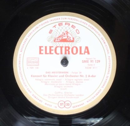 EMI Electrola SME 91 139 - Klavierkonzert Nr. 1 Es-Dur Und Nr. 2 - Image 4
