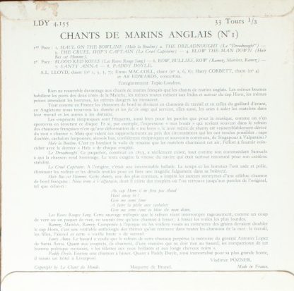 Le Chant Du Monde LDY - 4155 - Chants De Marins Anglais N° 1 - Image 2