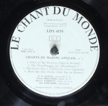 Le Chant Du Monde LDY - 4155 - Chants De Marins Anglais N° 1 - Image 3