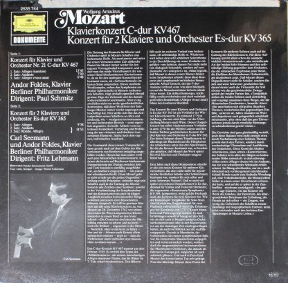 Deutsche Grammophon 2535 744 - Klavierkonzert C-dur Kv 467 / Kon - Image 2