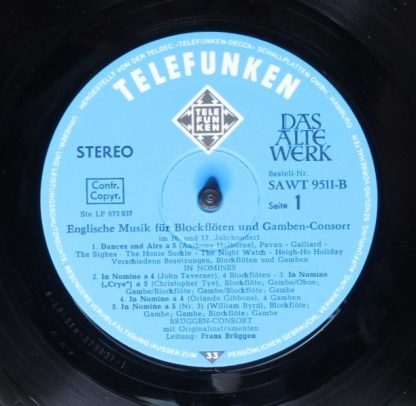 Telefunken SAWT 9511-B - Englische Musik Für Blockflöten Und Gam - Image 3