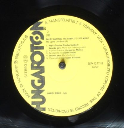 Hungaroton SLPX 12771-75 - Bálint Bakfark - The Complete Lute Mu - Image 6