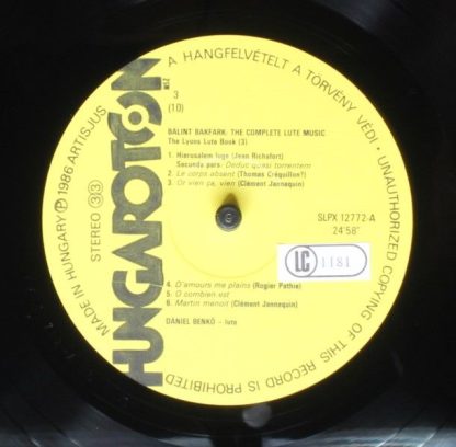 Hungaroton SLPX 12771-75 - Bálint Bakfark - The Complete Lute Mu - Image 7