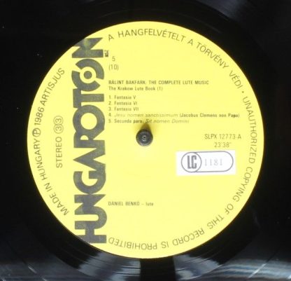 Hungaroton SLPX 12771-75 - Bálint Bakfark - The Complete Lute Mu - Image 9