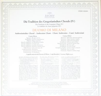 Archiv Produktion 2533 284 - Ambrosianischer Choral - Image 4