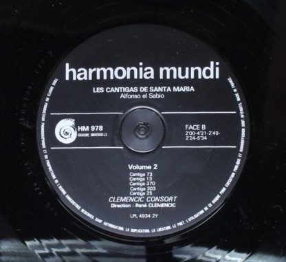 harmonia mundi France HM 978 - Les Cantigas De Santa Maria Vol.2 - Image 6