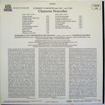 Das Alte Werk 6.42120 AW - Chansons Nouvelles - Image 2