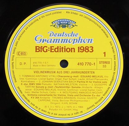 Deutsche Grammophon 410 770-1 - BFG : Edition 1983 - Violinenmus - Image 2