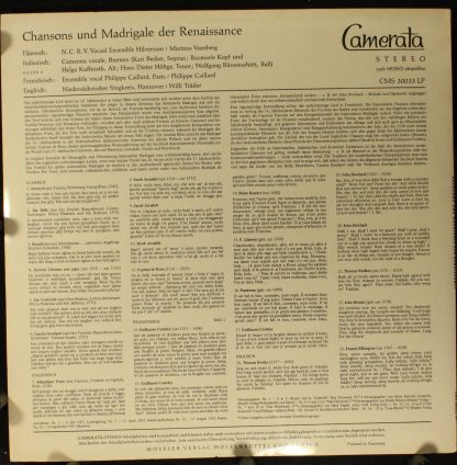 Camerata (2) CMS 30033 LP - Flämische Italienische Französische - Image 2