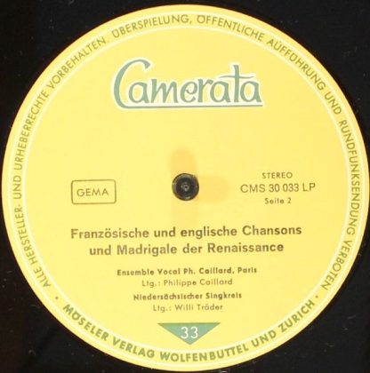 Camerata (2) CMS 30033 LP - Flämische Italienische Französische - Image 3