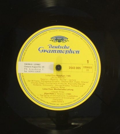 Deutsche Grammophon 2543 005 - Paradigm / Algorithms I, Versions - Image 3