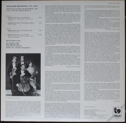 Gallo (4) 30-472 - Trois Quatuors Pour Basson, Violon, Alto E Ba - Image 2