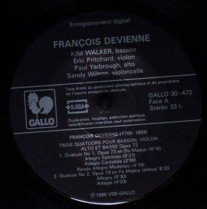 Gallo (4) 30-472 - Trois Quatuors Pour Basson, Violon, Alto E Ba - Image 3