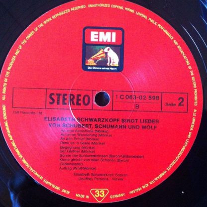 EMI 1 C 063-02598 - Singt Lieder Von Schubert, Schumann Und Wolf - Image 4