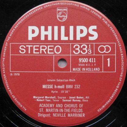 Philips 6769 002 - Messe H-Moll = Mass In B Minor = Messe En Si - Image 3