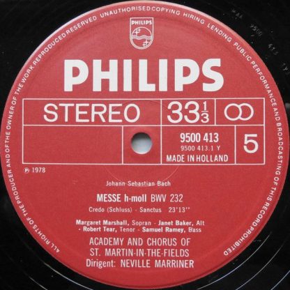 Philips 6769 002 - Messe H-Moll = Mass In B Minor = Messe En Si - Image 7