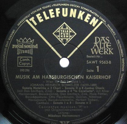 Telefunken SAWT 9563/64-B - Musik Am Habsburgischen Kaiserhof. W - Image 7